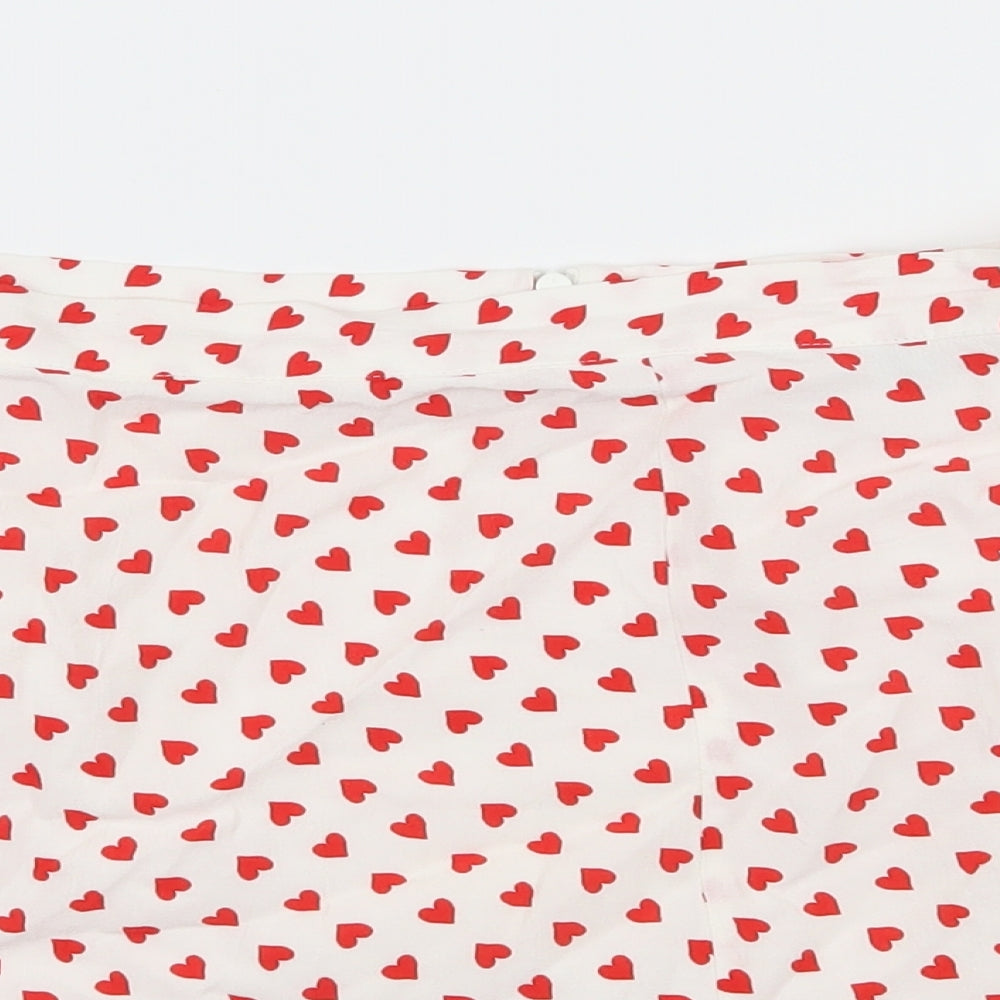 Zara Womens White Polka Dot  Mini Skirt Size M