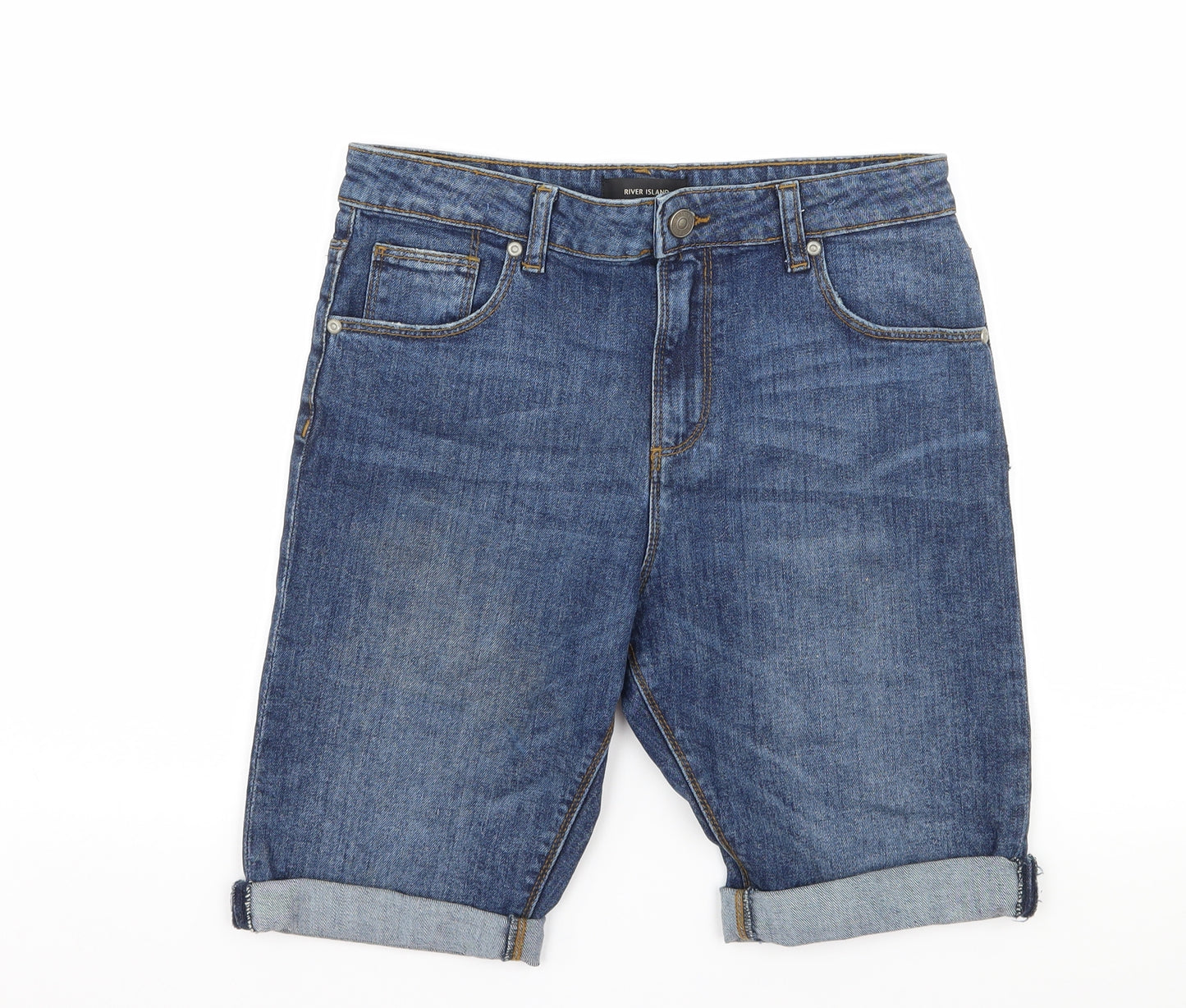 River Island Boys Blue  Denim Bermuda Shorts Size 11-12 Years