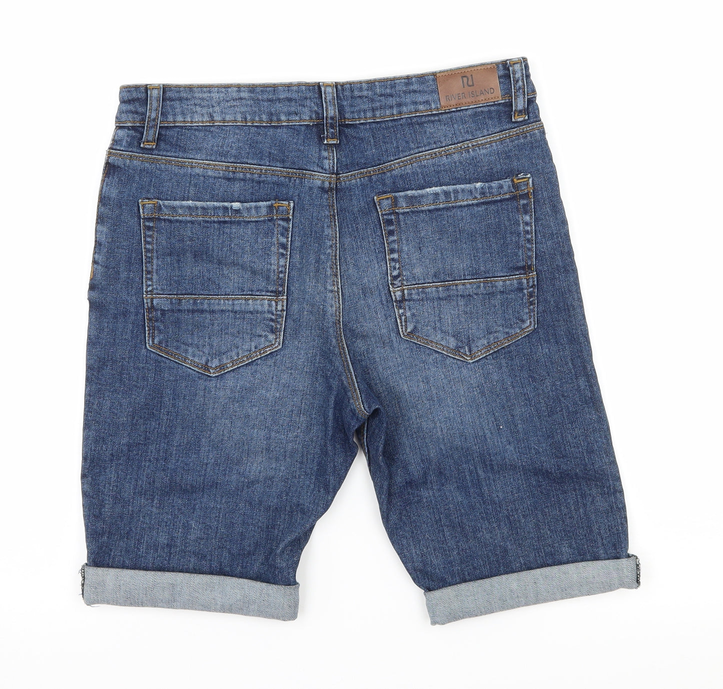 River Island Boys Blue  Denim Bermuda Shorts Size 11-12 Years