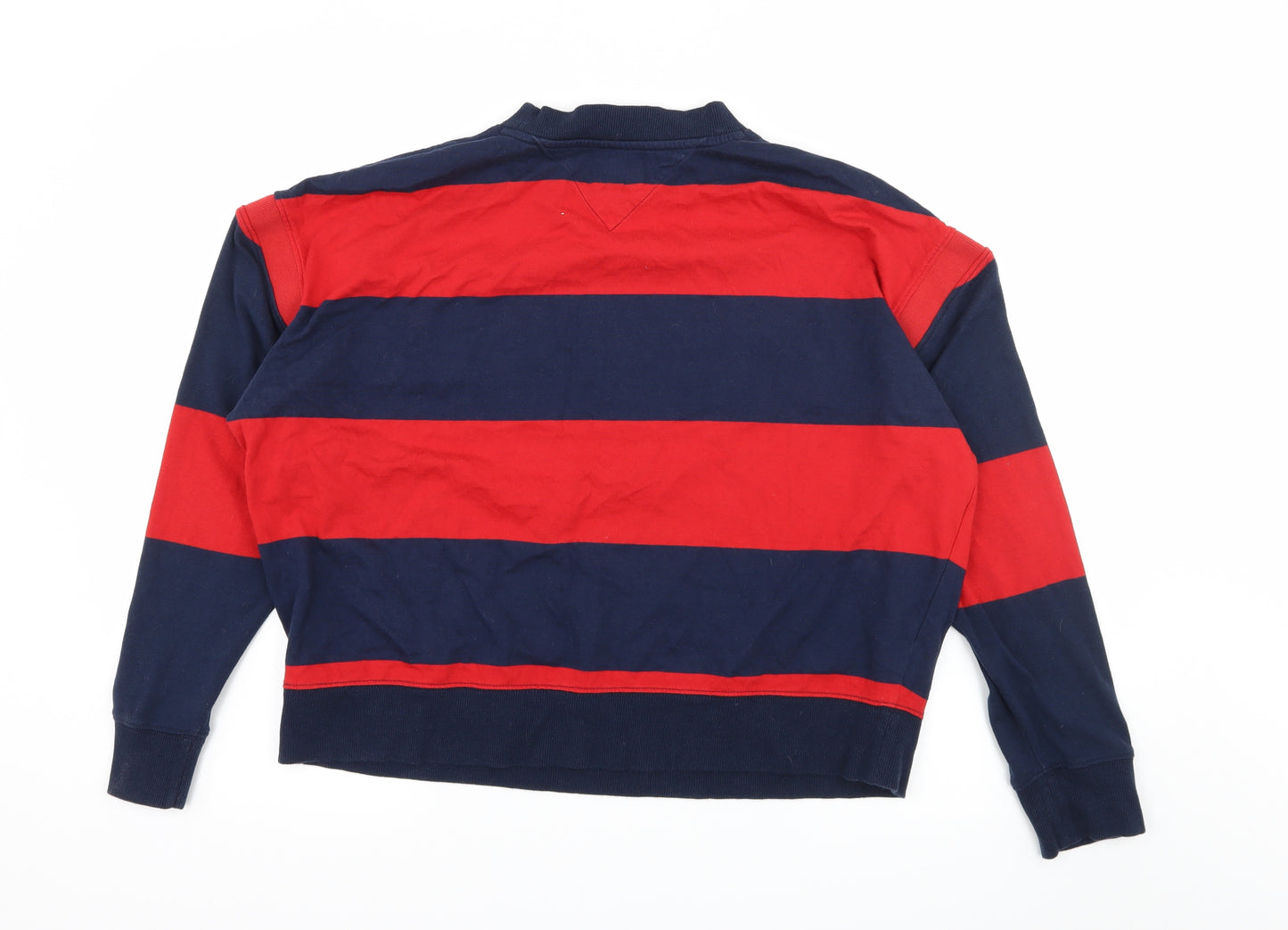 Tommy Jeans Mens Blue Striped Jersey Pullover Sweatshirt Size S  - Hilfiger
