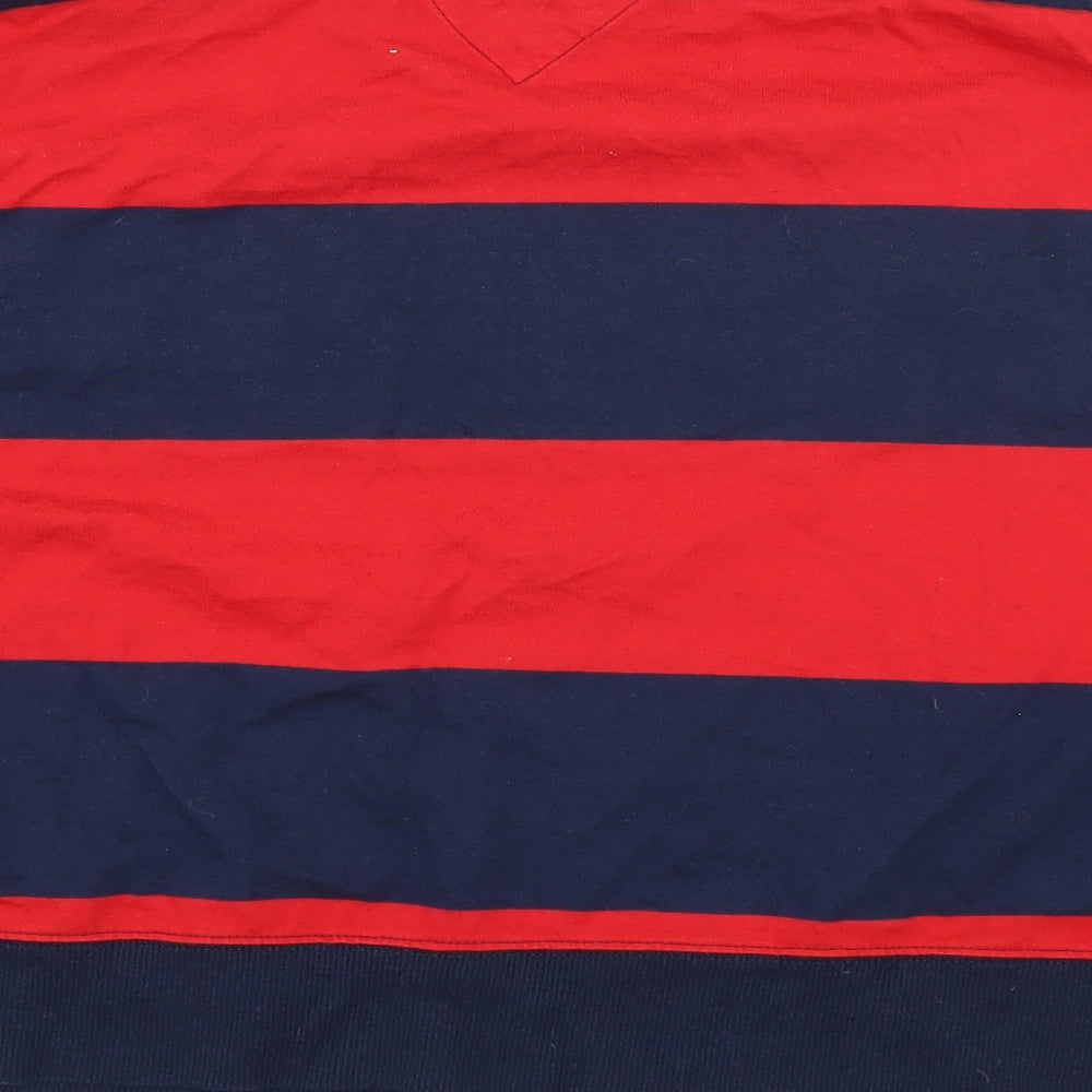 Tommy Jeans Mens Blue Striped Jersey Pullover Sweatshirt Size S  - Hilfiger