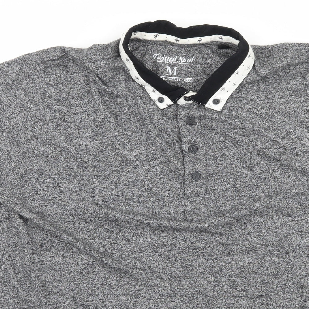 Twisted Soul Mens Grey  Jersey  T-Shirt Size M