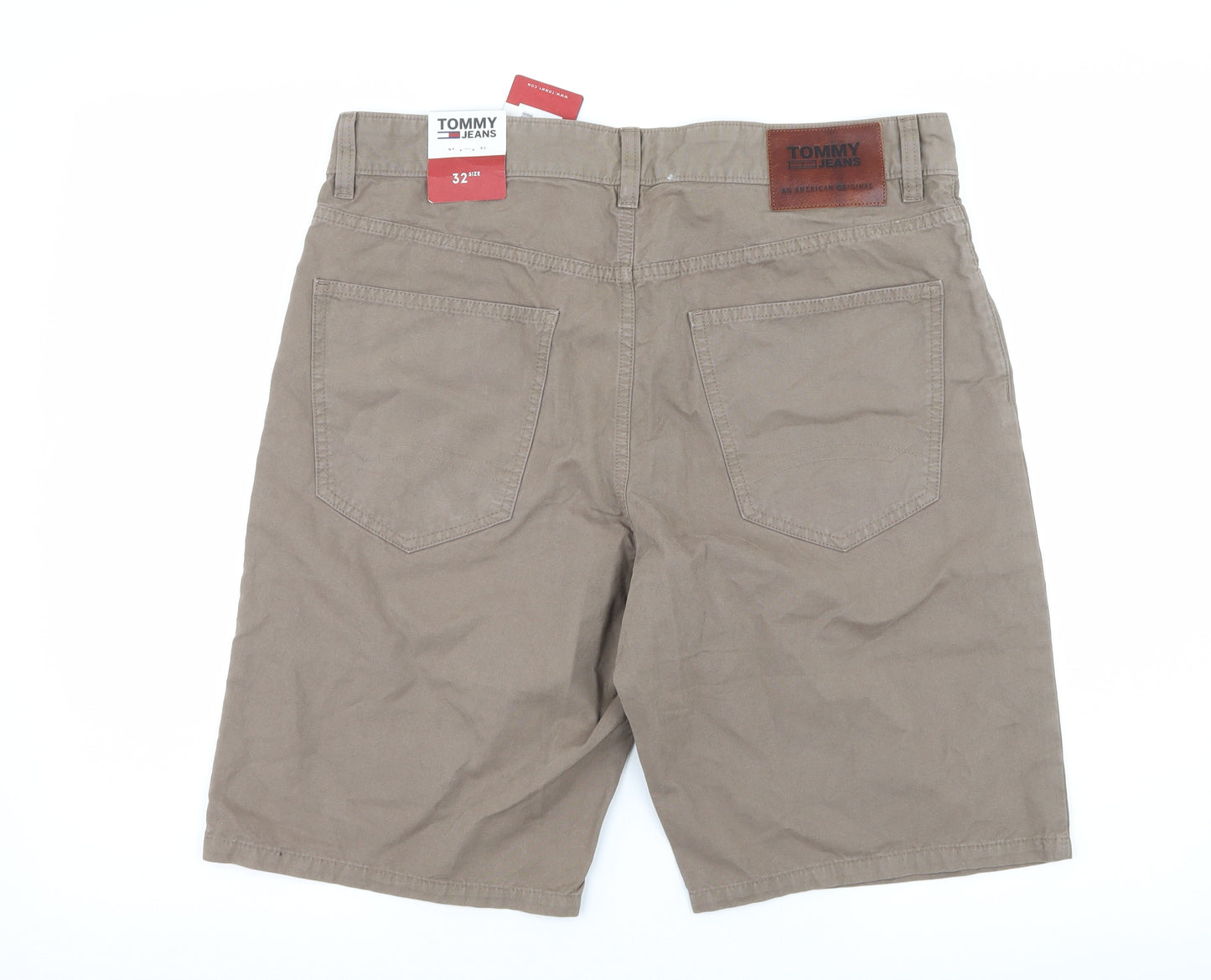 Tommy Hilfiger Mens Brown  Denim Bermuda Shorts Size 32 in