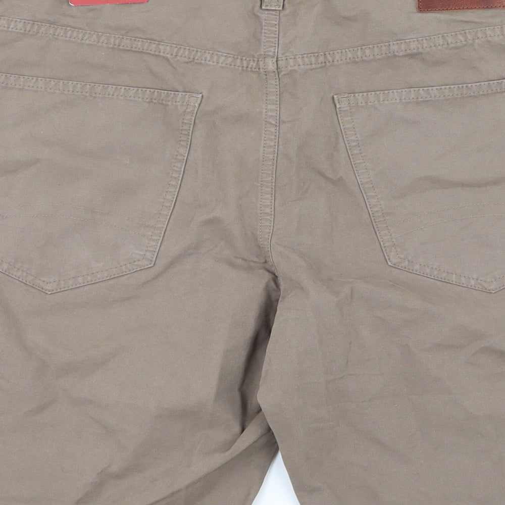 Tommy Hilfiger Mens Brown  Denim Bermuda Shorts Size 32 in