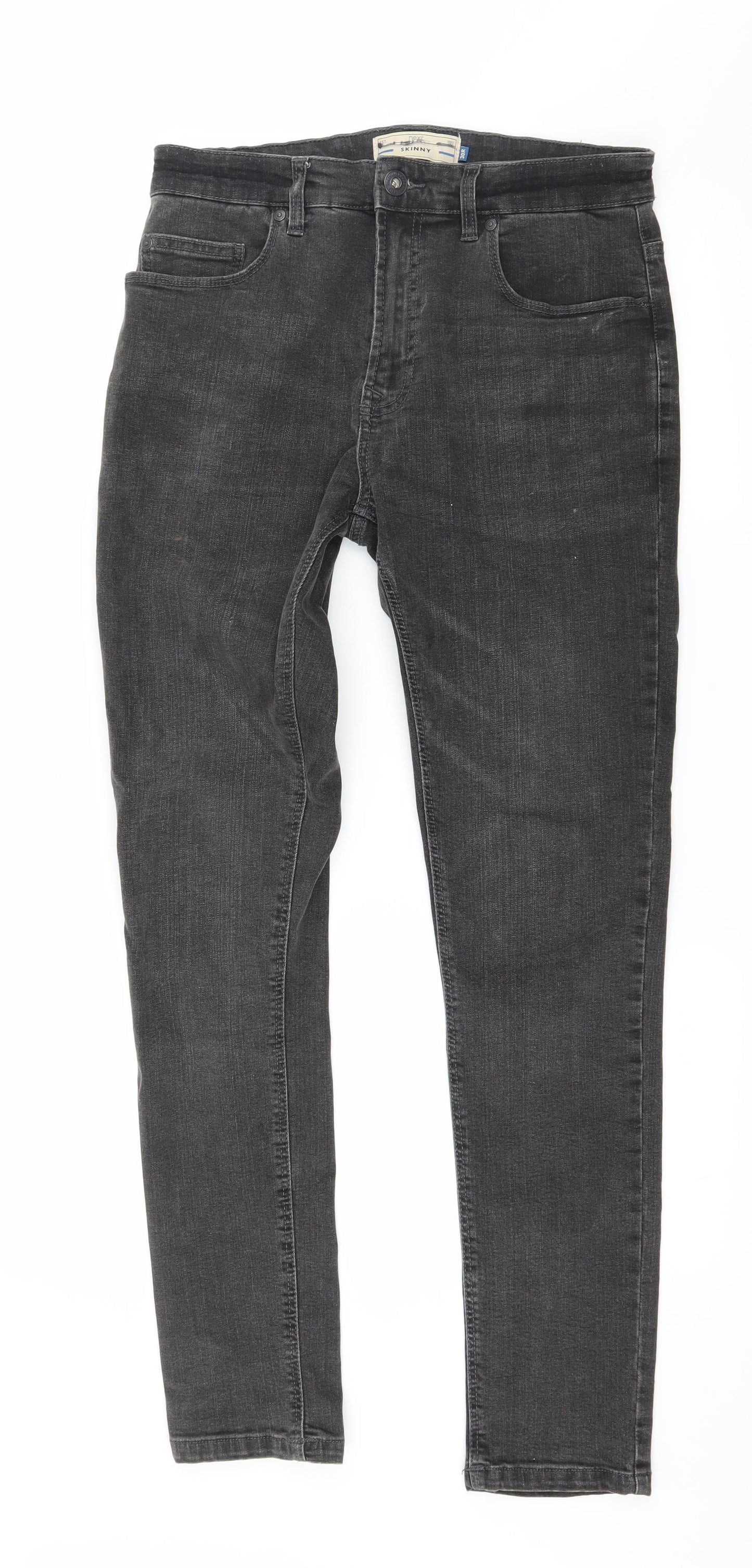 NEXT Mens Grey  Denim Straight Jeans Size 30 in L30 in