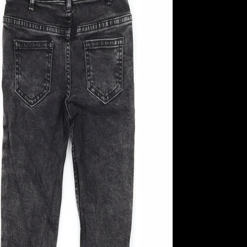 Denim & Co. Girls Grey  Denim Dungaree One-Piece Size 5-6 Years