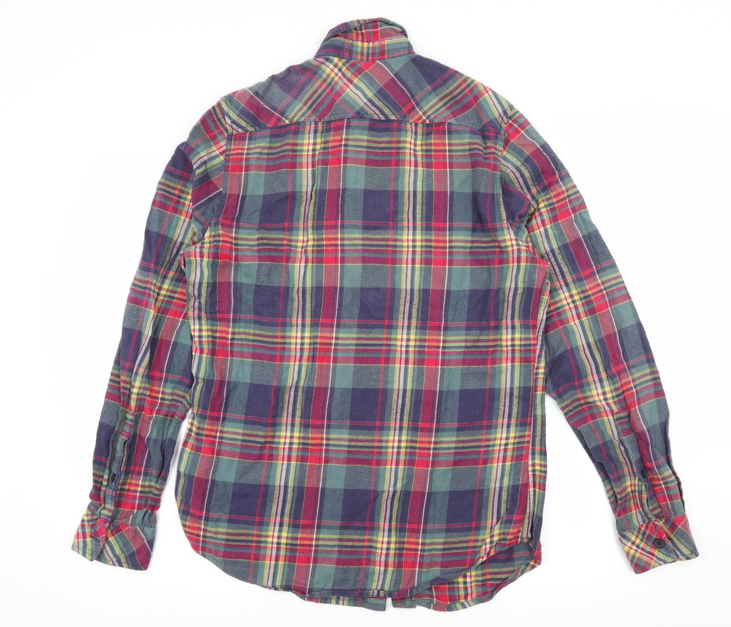 Topman Mens Multicoloured Plaid   Button-Up Size M