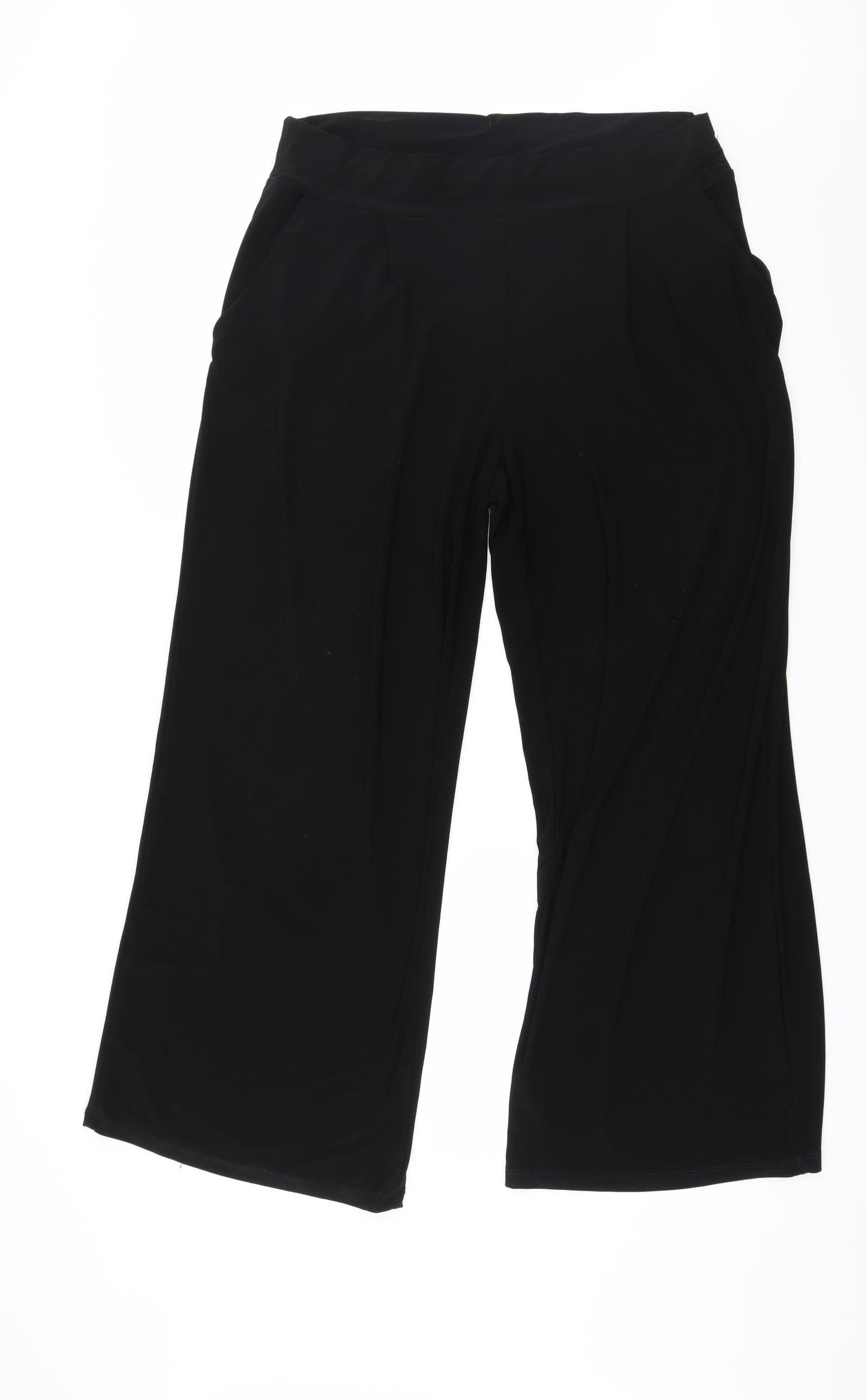 George Womens Black  Jersey Trousers  Size 14 L27 in