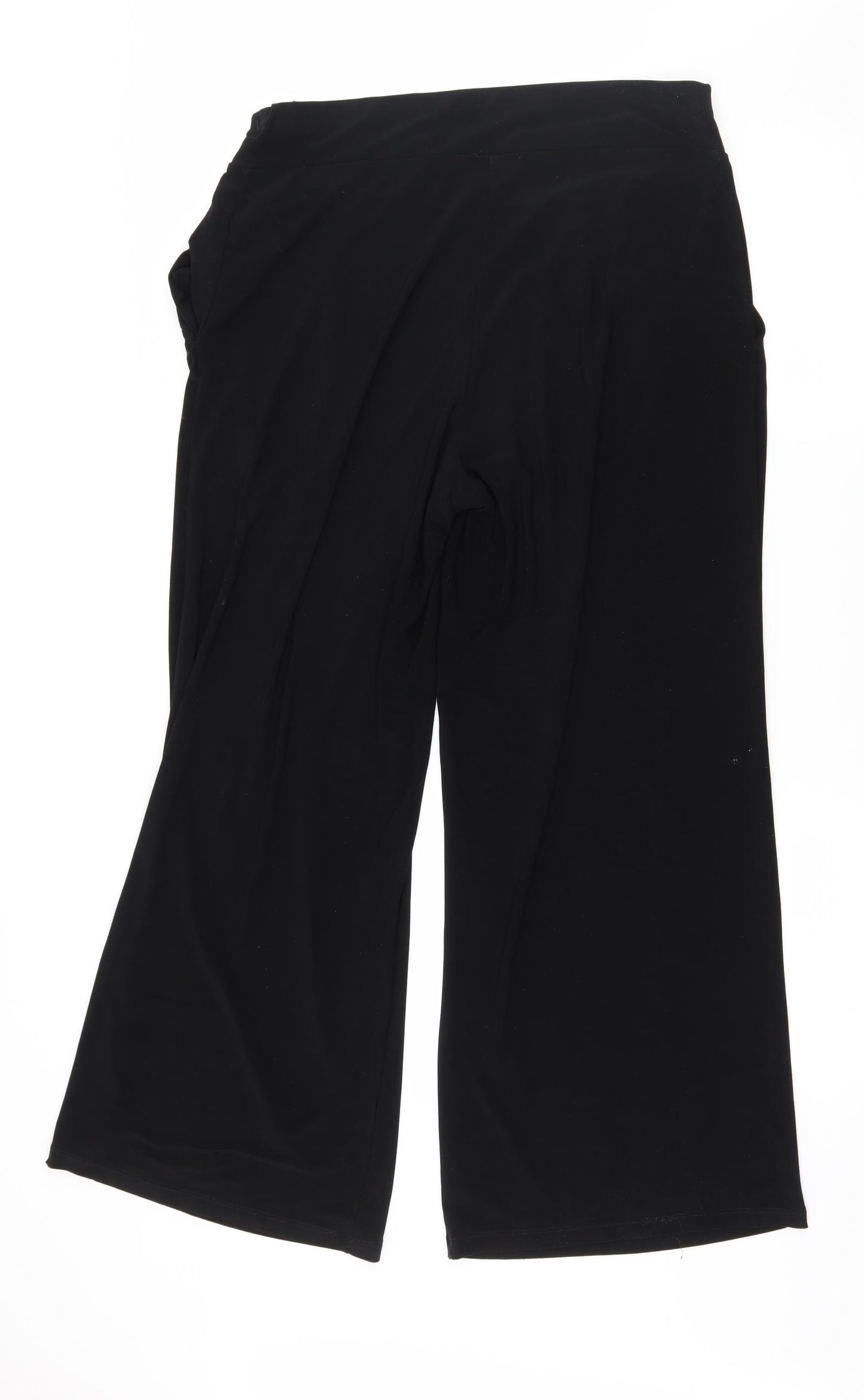 George Womens Black  Jersey Trousers  Size 14 L27 in