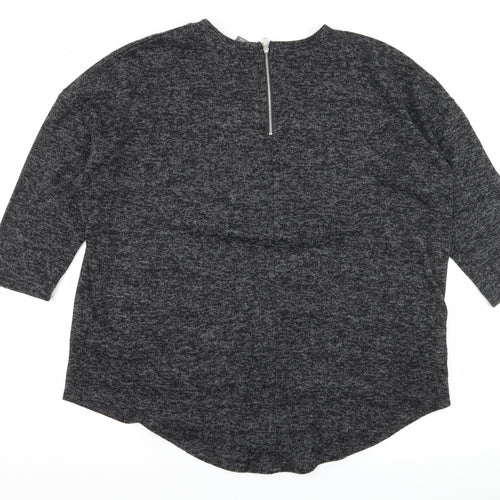 Primark Womens Grey  Knit Pullover Jumper Size 12
