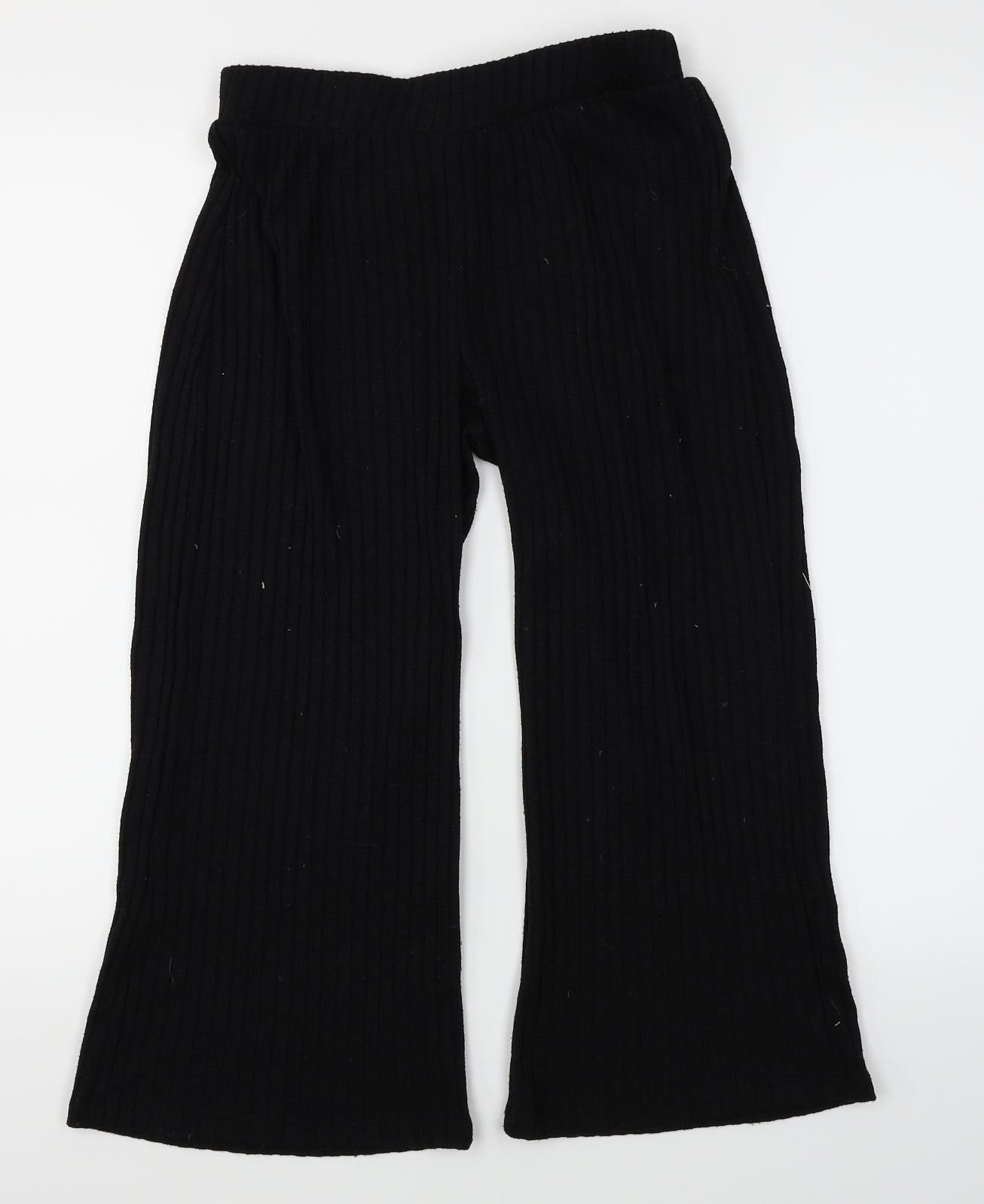 New Look Womens Black  Knit Cropped Trousers Size 10