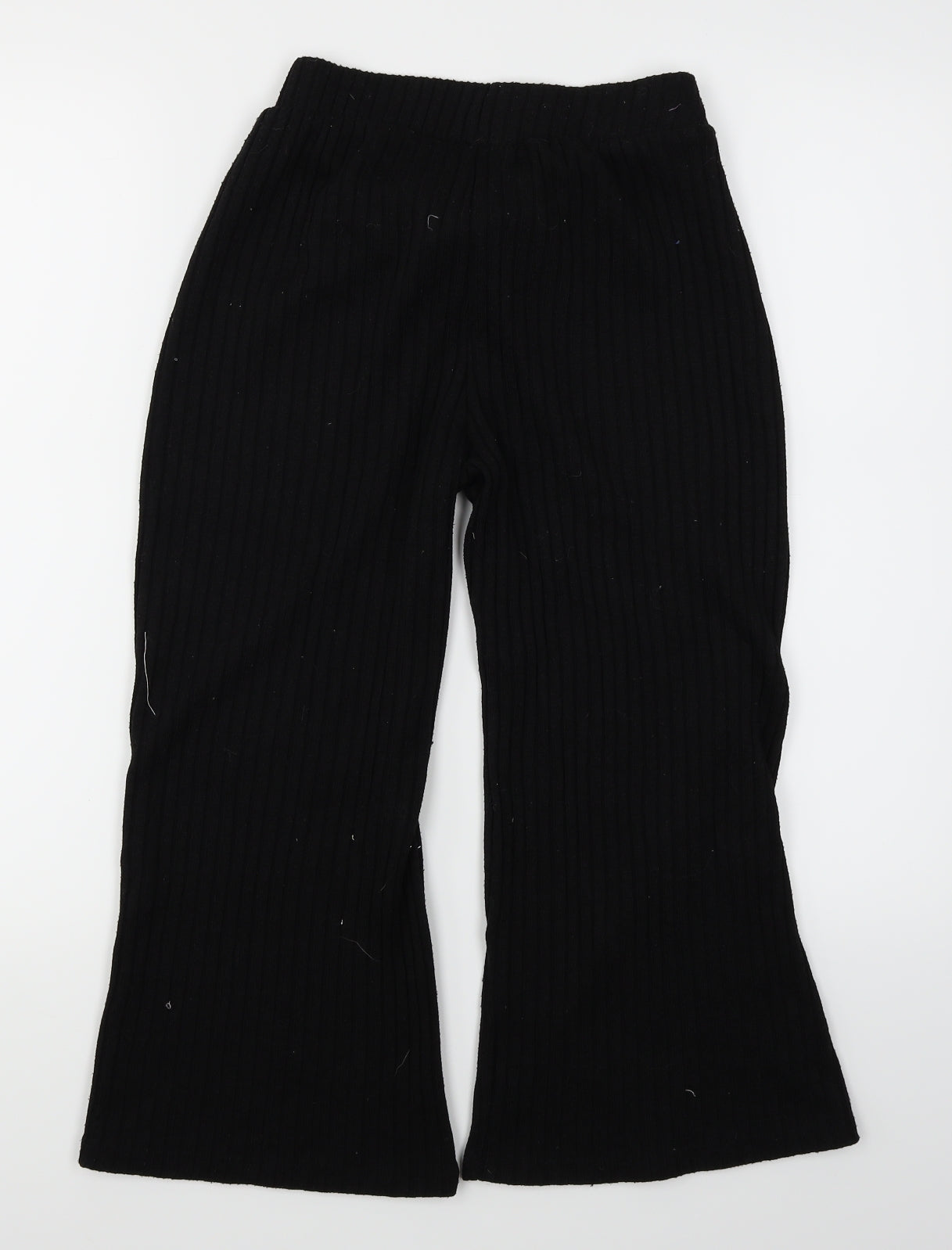 New Look Womens Black  Knit Cropped Trousers Size 10