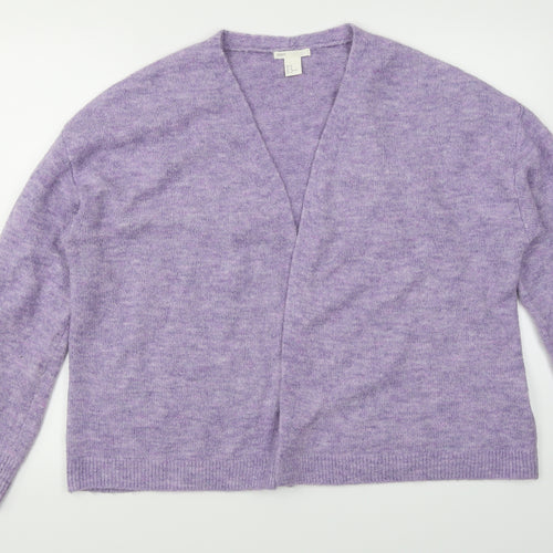 H&M Womens Purple  Knit Cardigan Jumper Size M
