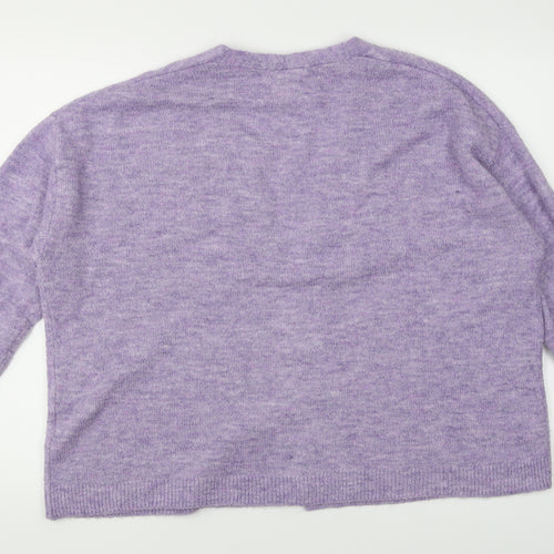 H&M Womens Purple  Knit Cardigan Jumper Size M
