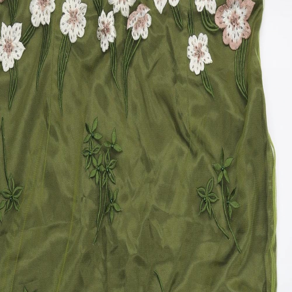 La Princess Womens Green Floral  Maxi  Size 22  - Occasionwear
