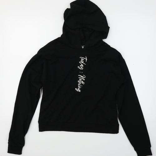 New Look Girls Black   Pullover Hoodie Size M