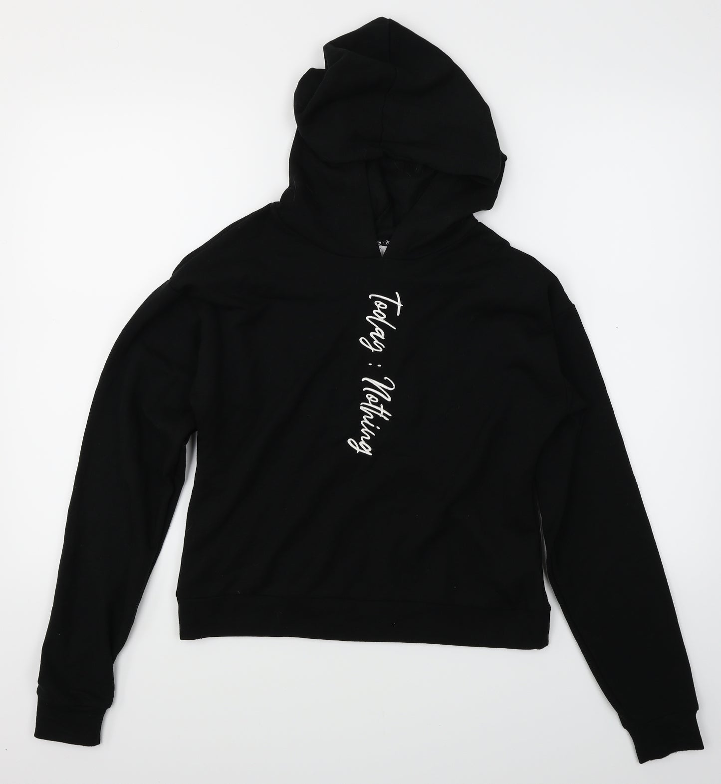 New Look Girls Black   Pullover Hoodie Size M