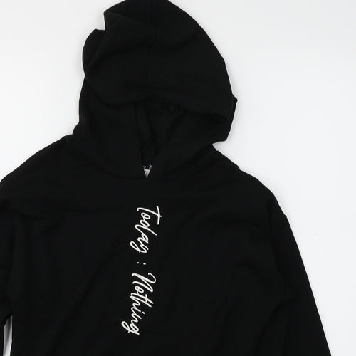 New Look Girls Black   Pullover Hoodie Size M