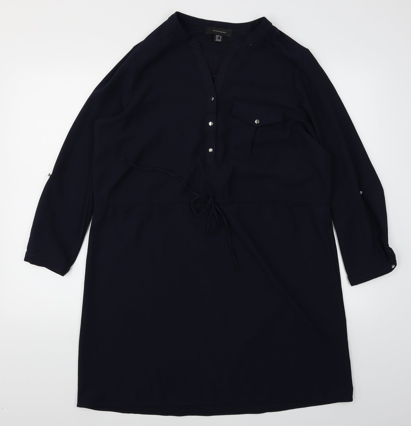 Atmosphere Womens Blue   Shirt Dress  Size 16