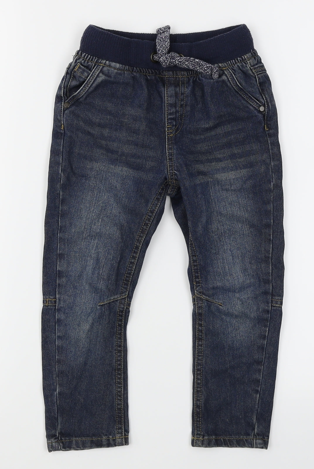 Matalan Boys Blue  Denim Cargo Jeans Size 18-24 Months