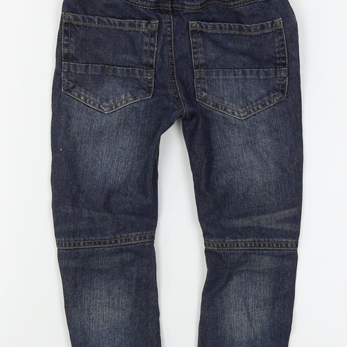 Matalan Boys Blue  Denim Cargo Jeans Size 18-24 Months