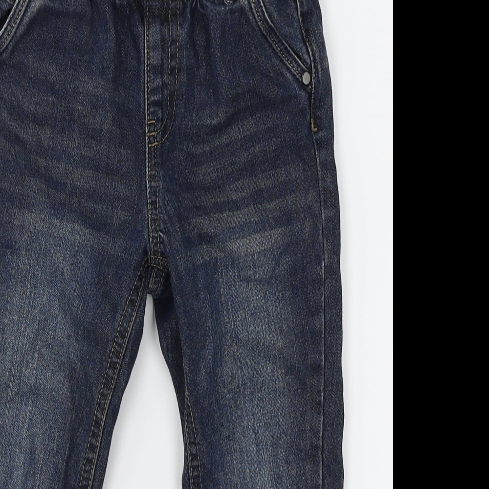 Matalan Boys Blue  Denim Cargo Jeans Size 18-24 Months
