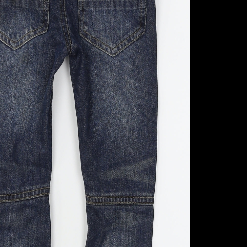 Matalan Boys Blue  Denim Cargo Jeans Size 18-24 Months