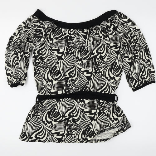 Atmoshpere Womens Black Paisley  Basic T-Shirt Size 14