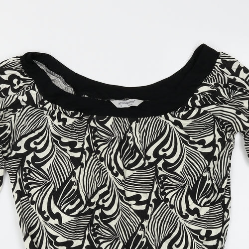Atmoshpere Womens Black Paisley  Basic T-Shirt Size 14