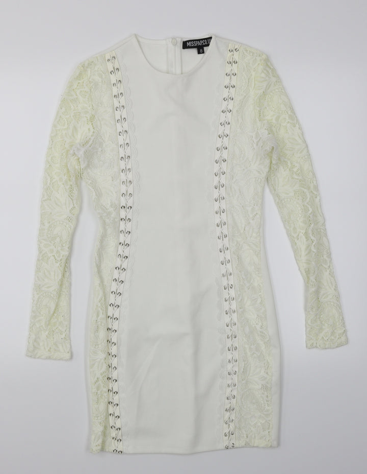 Misspap Womens White   Bodycon  Size 8