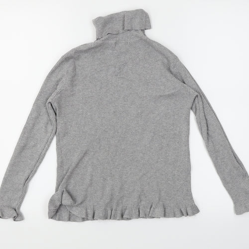 Primark Girls Grey  Knit Henley Jumper Size 12-13 Years