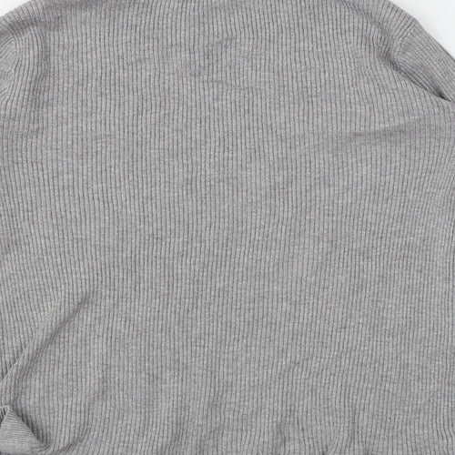 Primark Girls Grey  Knit Henley Jumper Size 12-13 Years