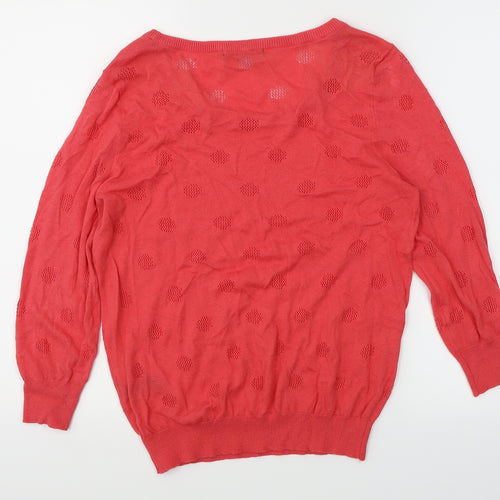 George Womens Pink  Knit Shrug Jumper Size 10