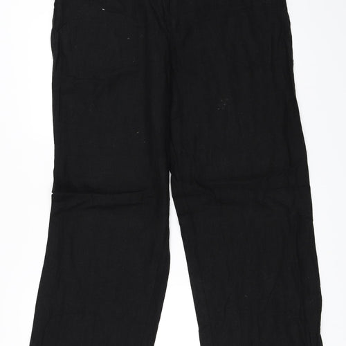 Papaya Womens Black   Trousers  Size 14 L32 in