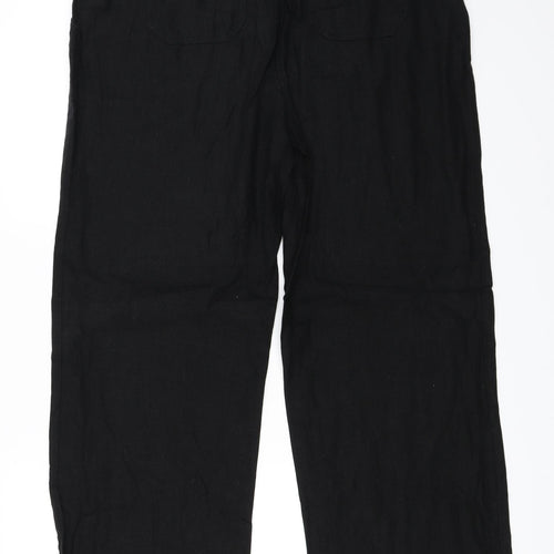 Papaya Womens Black   Trousers  Size 14 L32 in