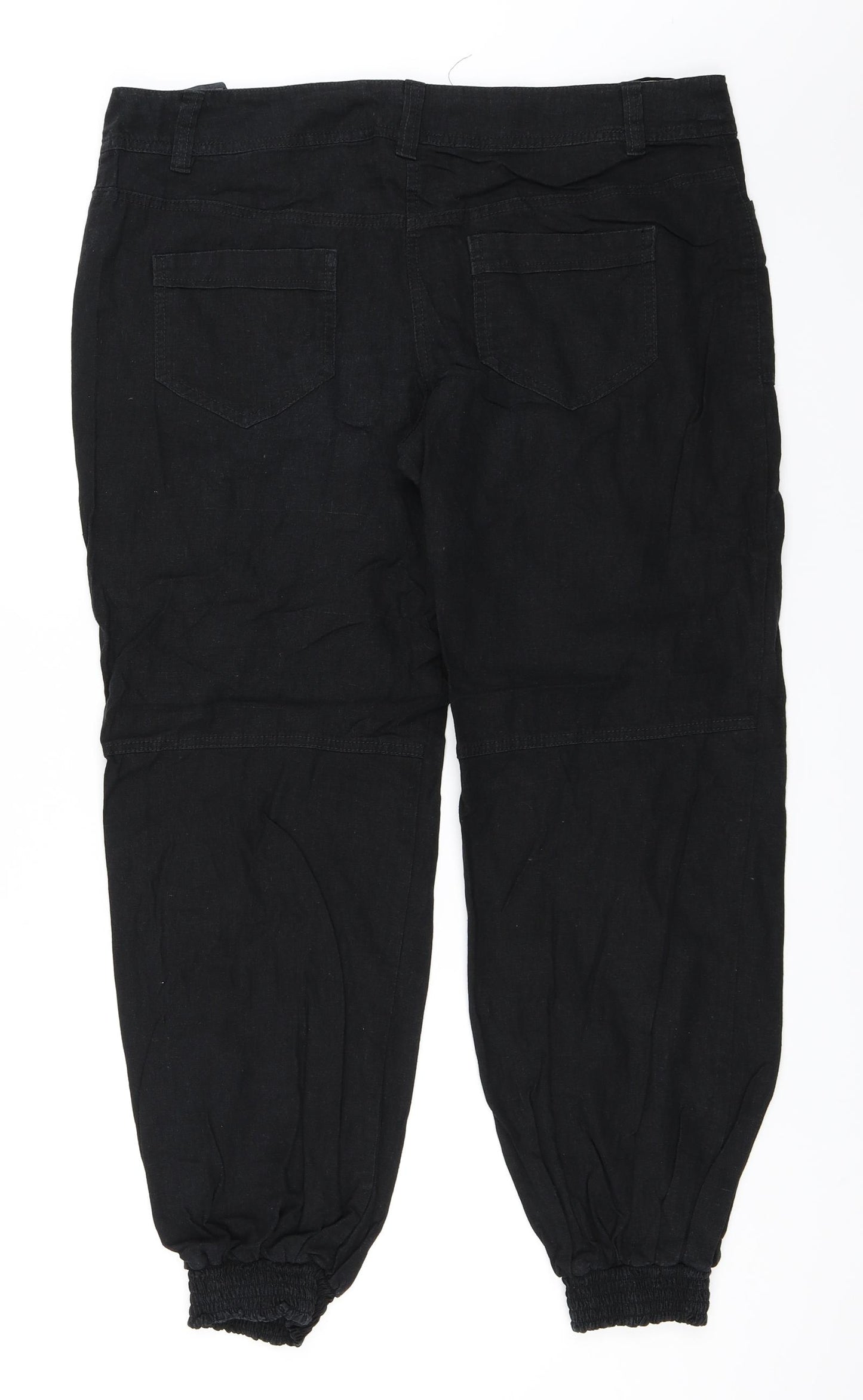 NEXT Womens Black   Jogger Trousers Size 14 L28 in