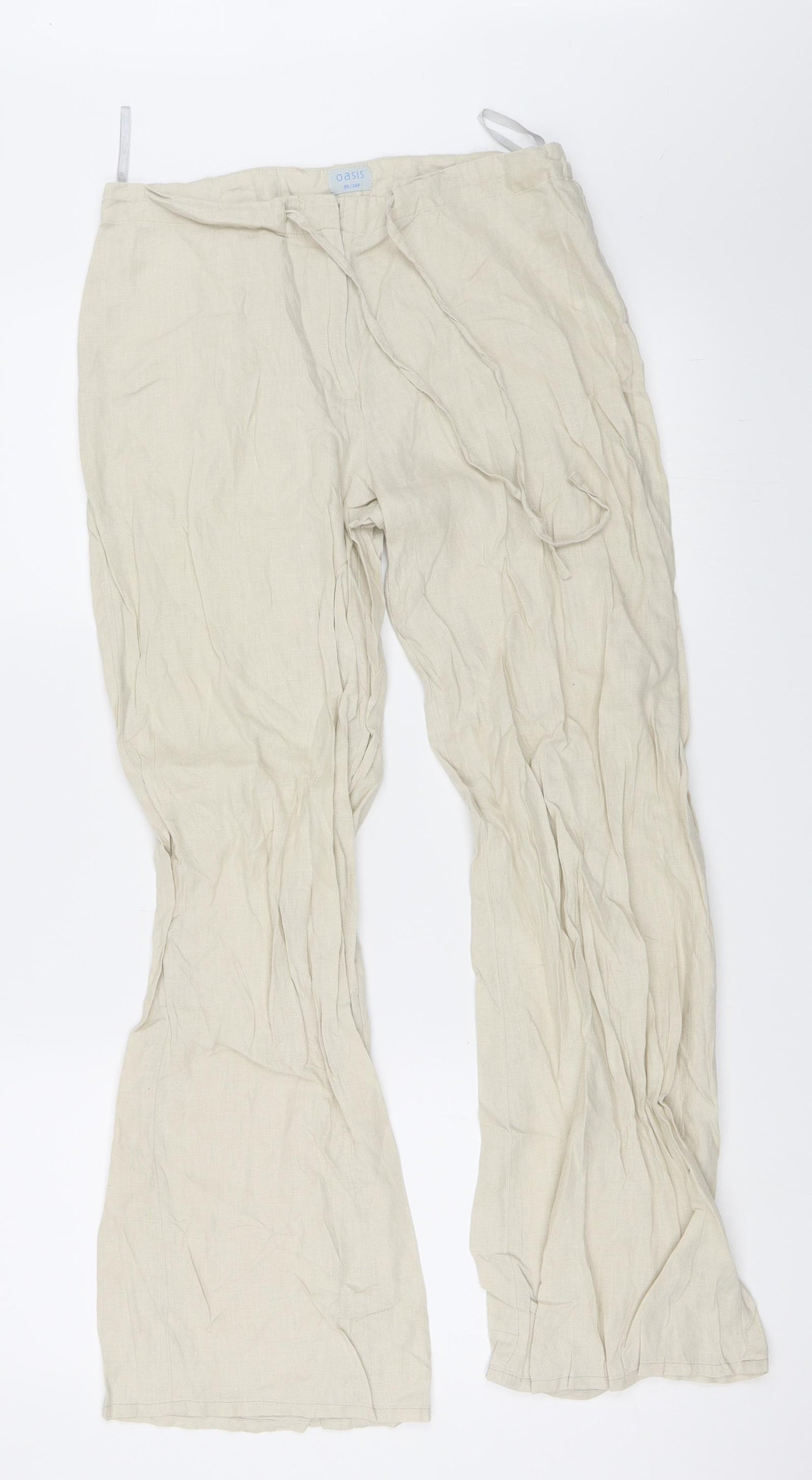 Oasis Womens Beige   Trousers  Size 8 L28 in