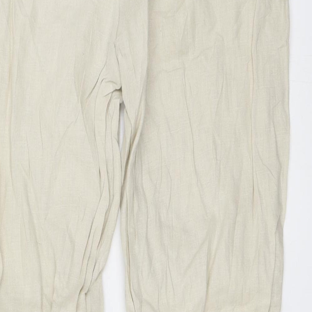 Oasis Womens Beige   Trousers  Size 8 L28 in
