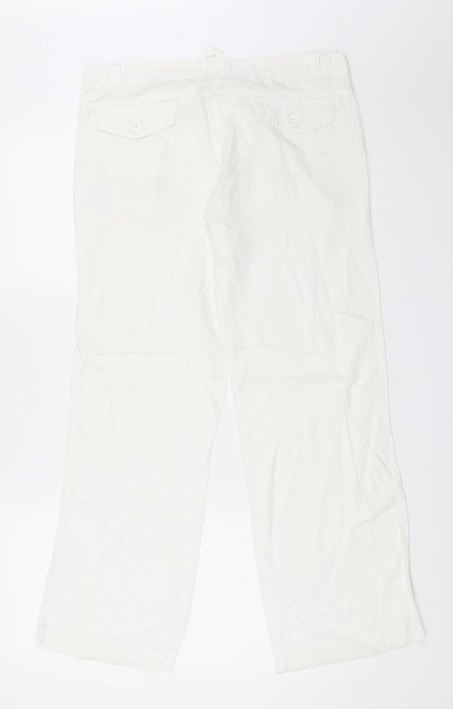 Quiz Womens White   Trousers  Size 10 L28 in