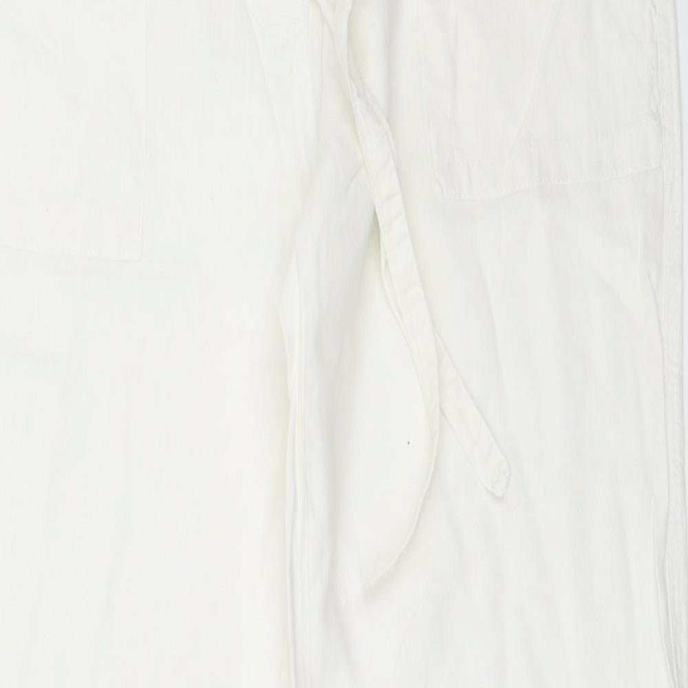 Quiz Womens White   Trousers  Size 10 L28 in