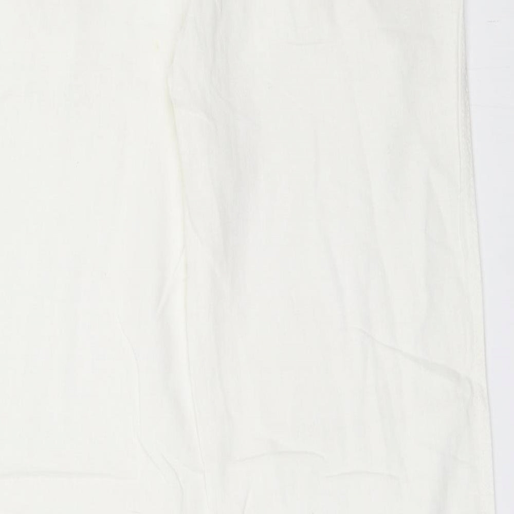 Quiz Womens White   Trousers  Size 10 L28 in