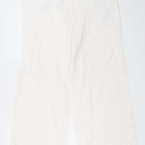 Evie Womens White   Trousers  Size 14 L20 in