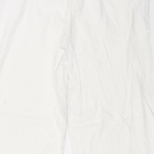Evie Womens White   Trousers  Size 14 L20 in