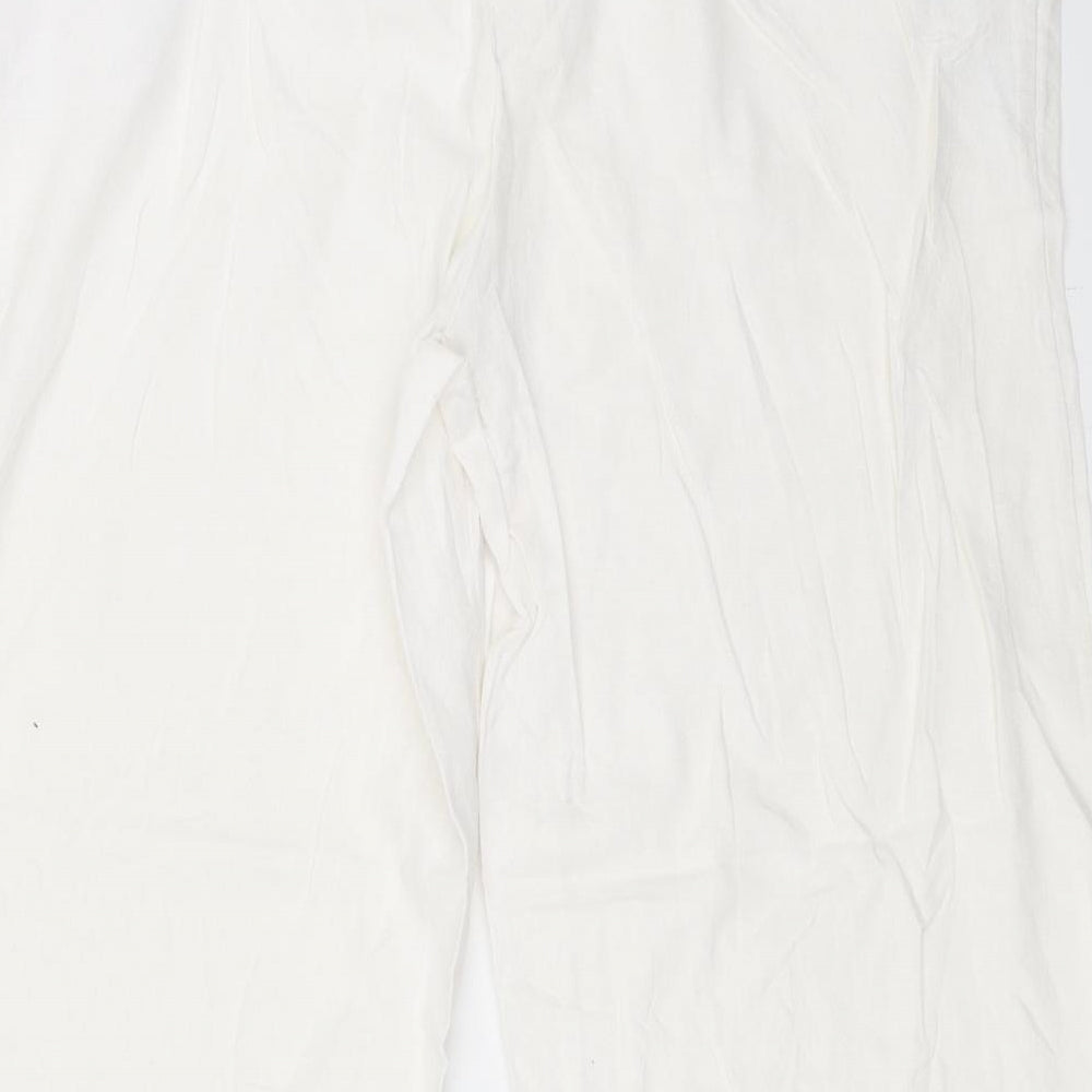 Evie Womens White   Trousers  Size 14 L20 in