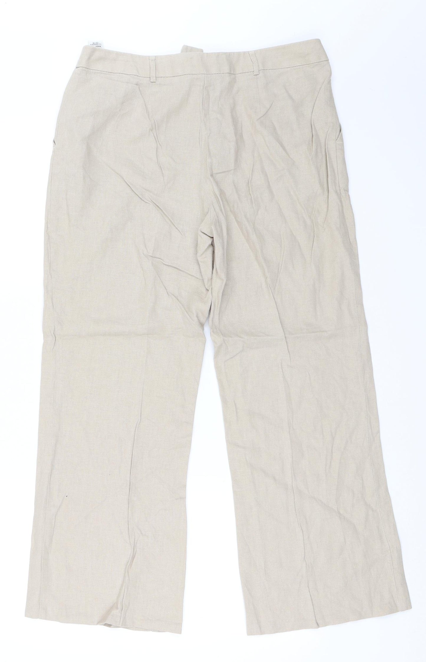 Marks and Spencer Womens Beige   Trousers  Size 12 L28 in
