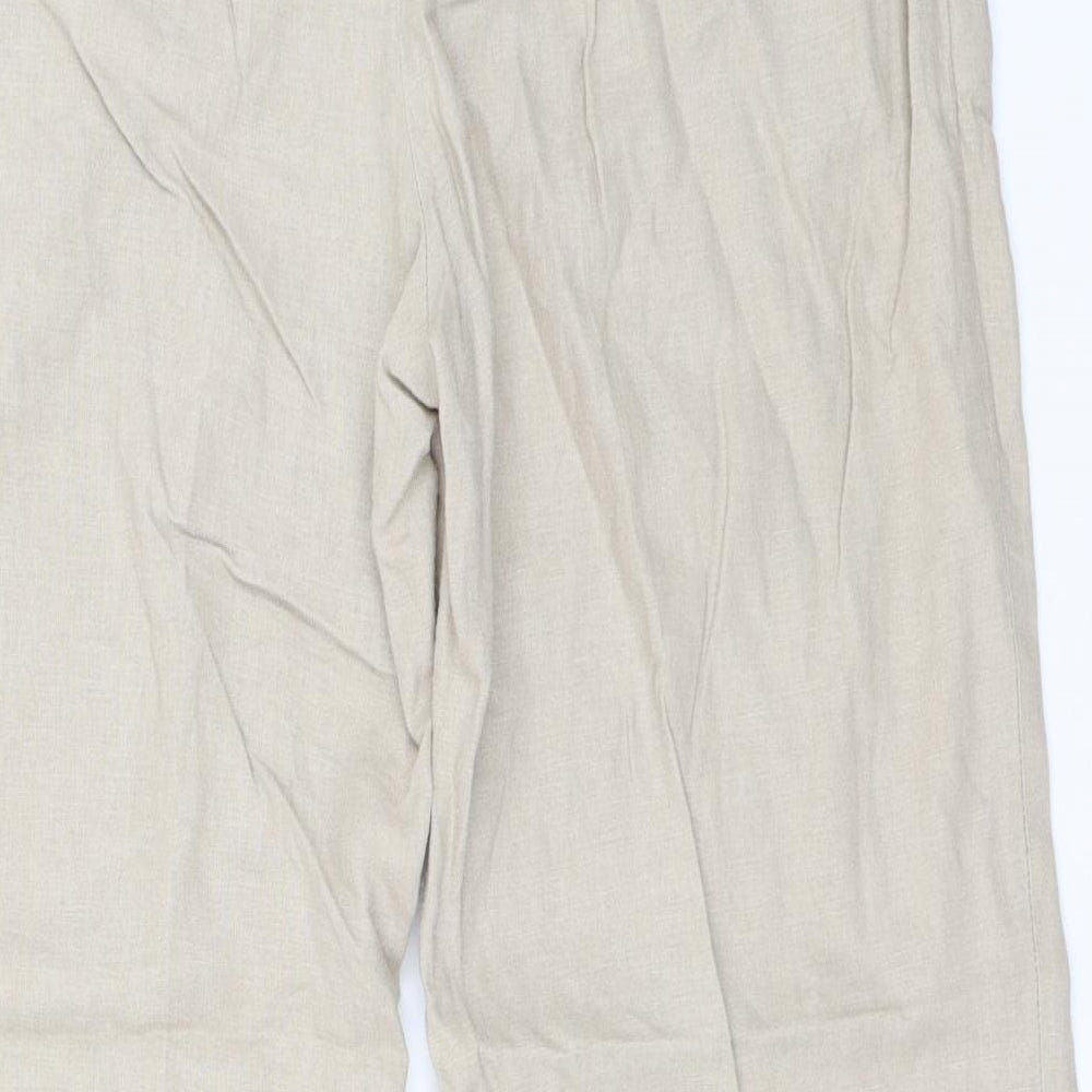 Marks and Spencer Womens Beige   Trousers  Size 12 L28 in