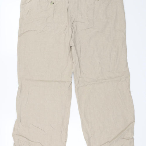 Debenhams Womens Beige   Trousers  Size 14 L28 in