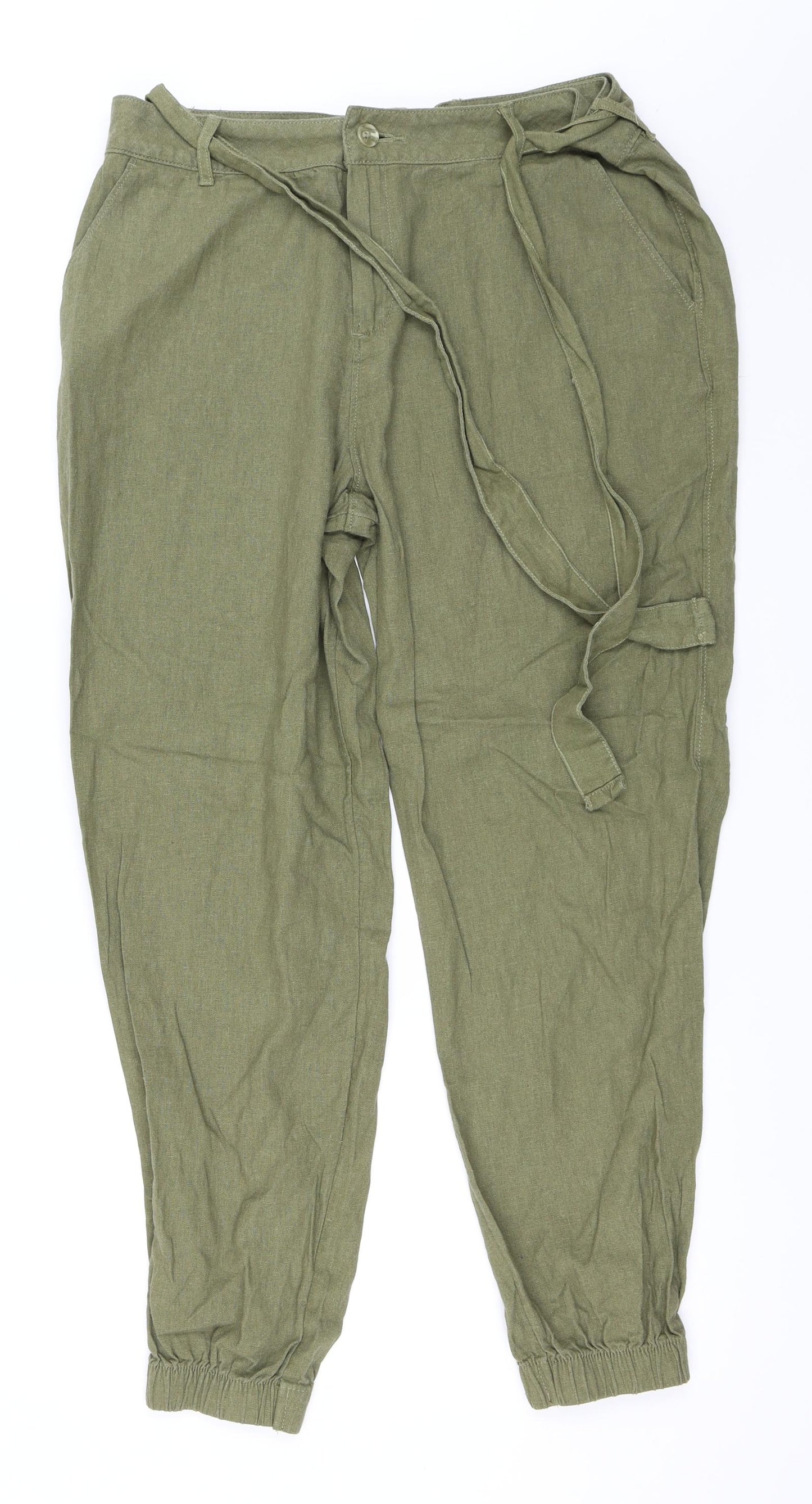 TU Womens Green   Jogger Trousers Size 14 L27 in