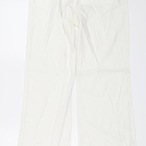 H&M Womens Ivory   Trousers  Size 38 L32 in