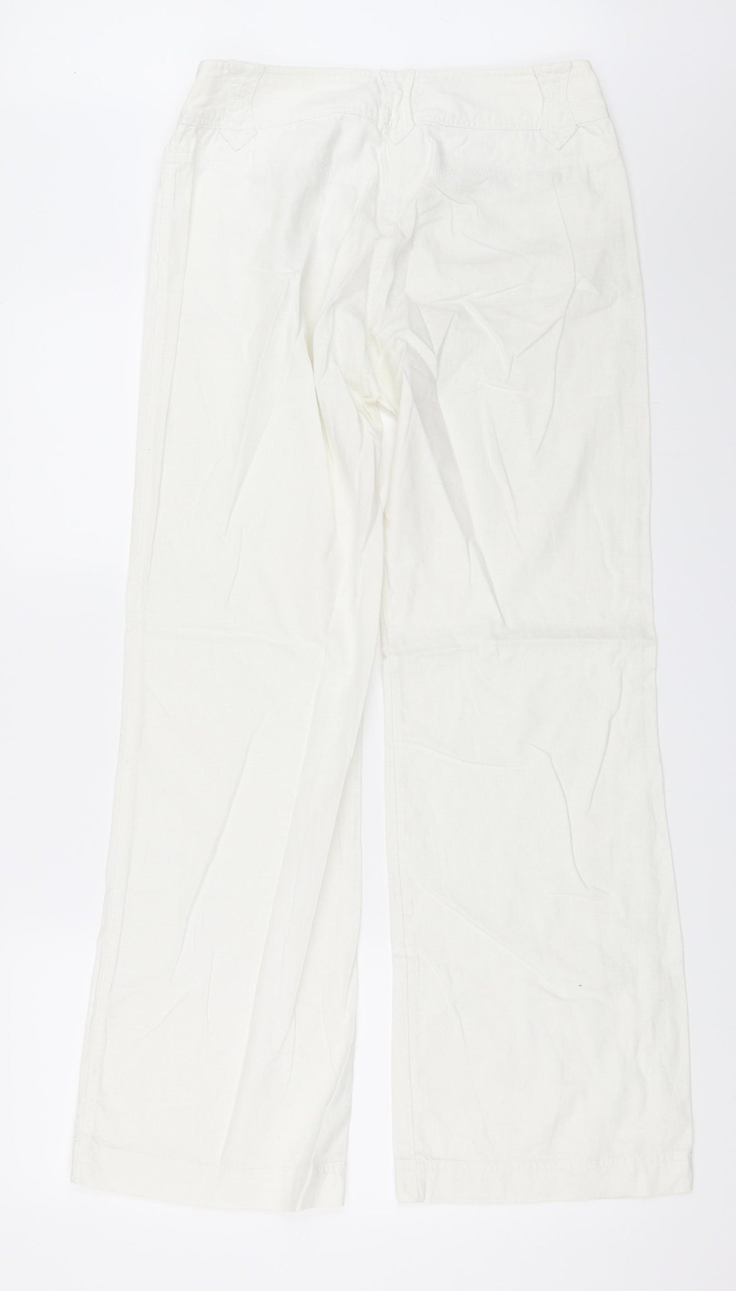 H&M Womens Ivory   Trousers  Size 38 L32 in